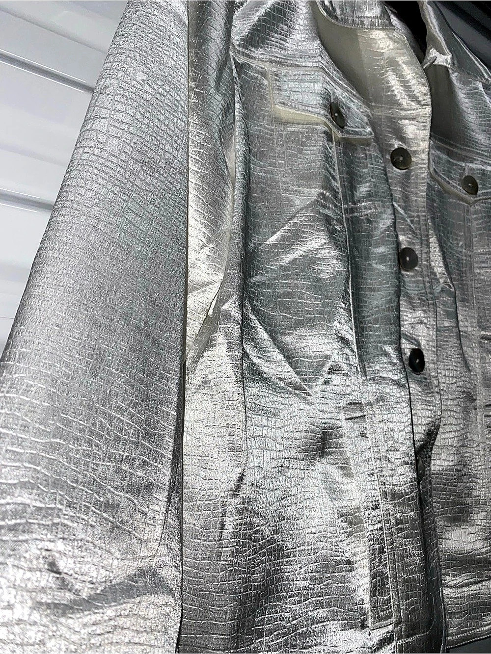 Ruby Rd Metallic Button Front Jacket Size 14 Like New - Picture 2 of 7
